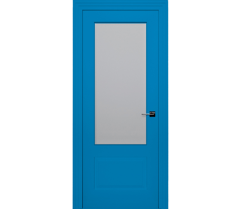 Дверь межкомнатная со стеклом Римини ДО2-2 голубая