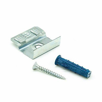 Клипса с крепежом (цвет Хром)