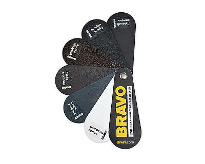 Веер "Виды покрытий стальных дверей" (цвет Greyny)