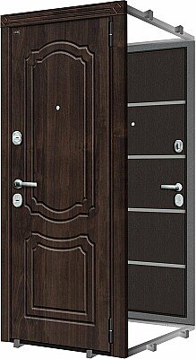 Для 4-х стальных дверей Тип-1 (цвет Ф-01 (Дуб))