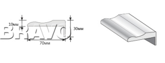 Наличник "Т" Тип-2 2150*70*10 Cappuccino Veralinga