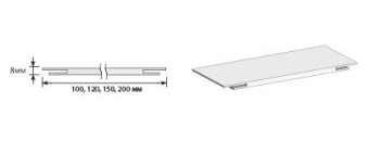 Добор "Т" 2070*100*8 Grey Silk