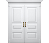 Двухстворчатая дверь Палермо ДГ3 глухая белая
