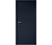 Влагостойкая дверь ПВХ EtaDoor глухая цвет антрацит одностворчатая с алюминиевой кромкой